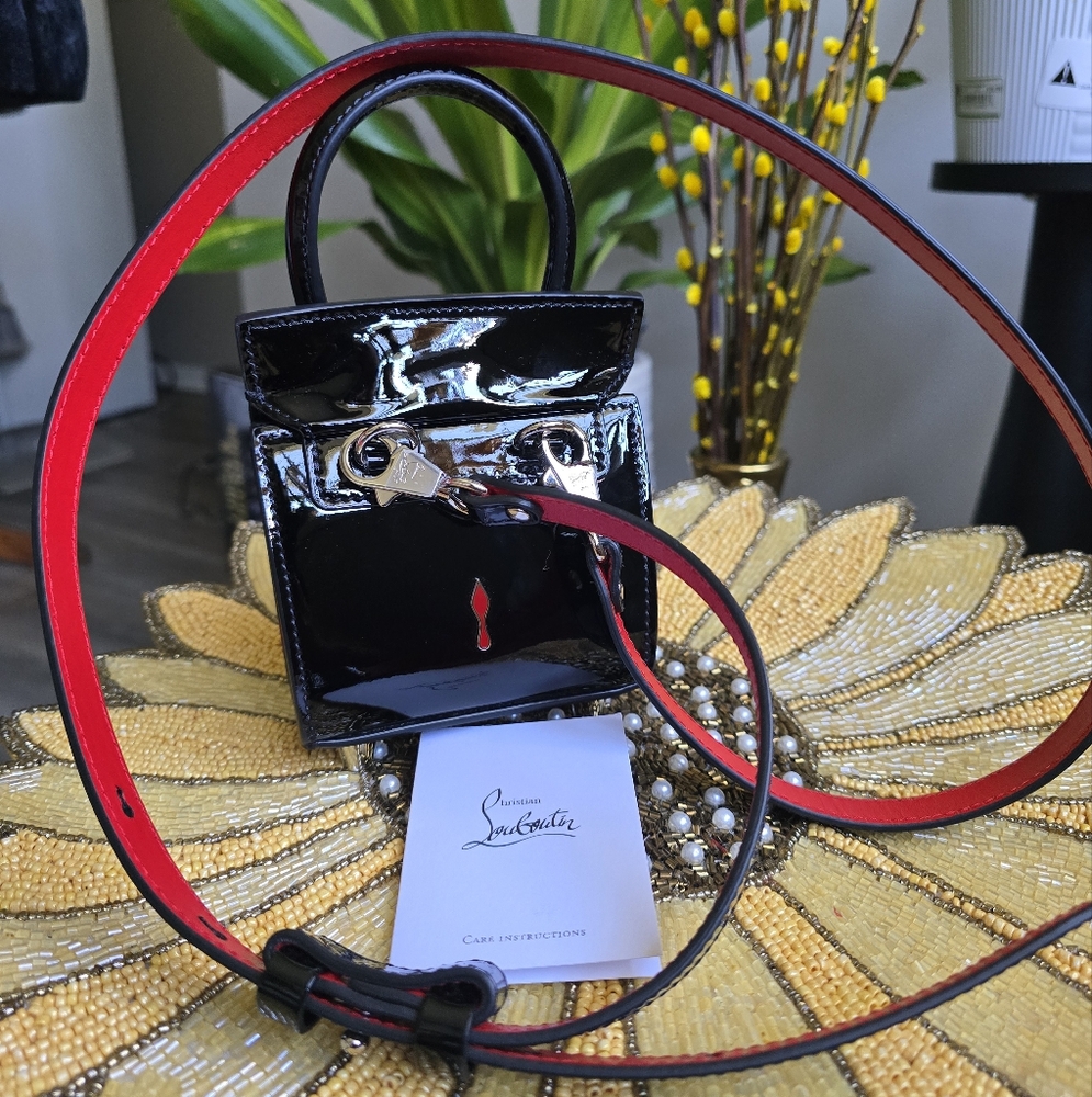 Authentic Christian Louboutin Patent Mini Crossbody Bag